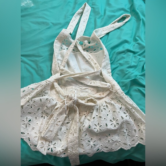 Zimmermann Roza Broderie Anglaise Peplum Bib Top - Picture 3 of 10